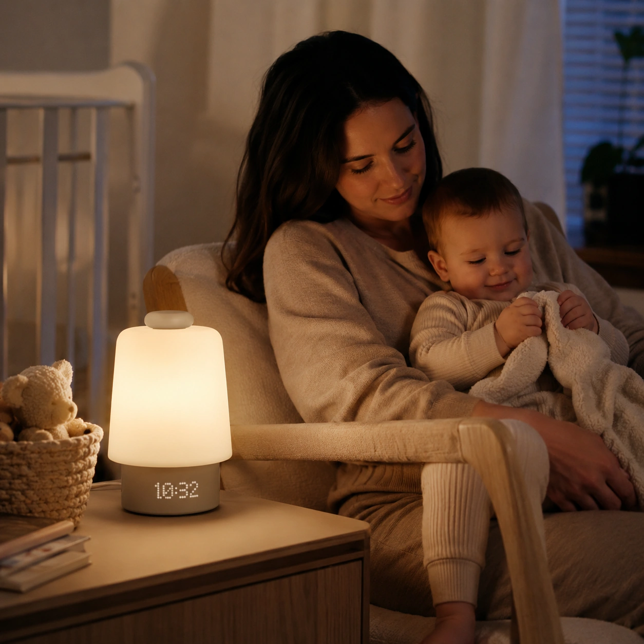 Hatch Baby sleep sound machine supporting a quiet parent and baby bedtime routine