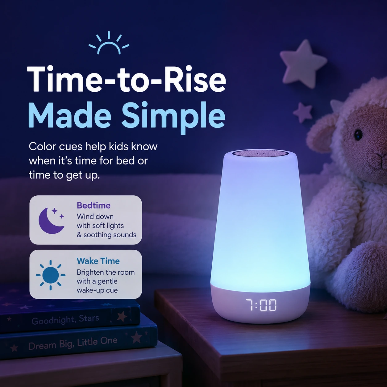 Hatch Rest+ 2nd Gen Time-to-Rise color cue for children Hatch Rest+ 2nd Gen Time-to-Rise color cue for children