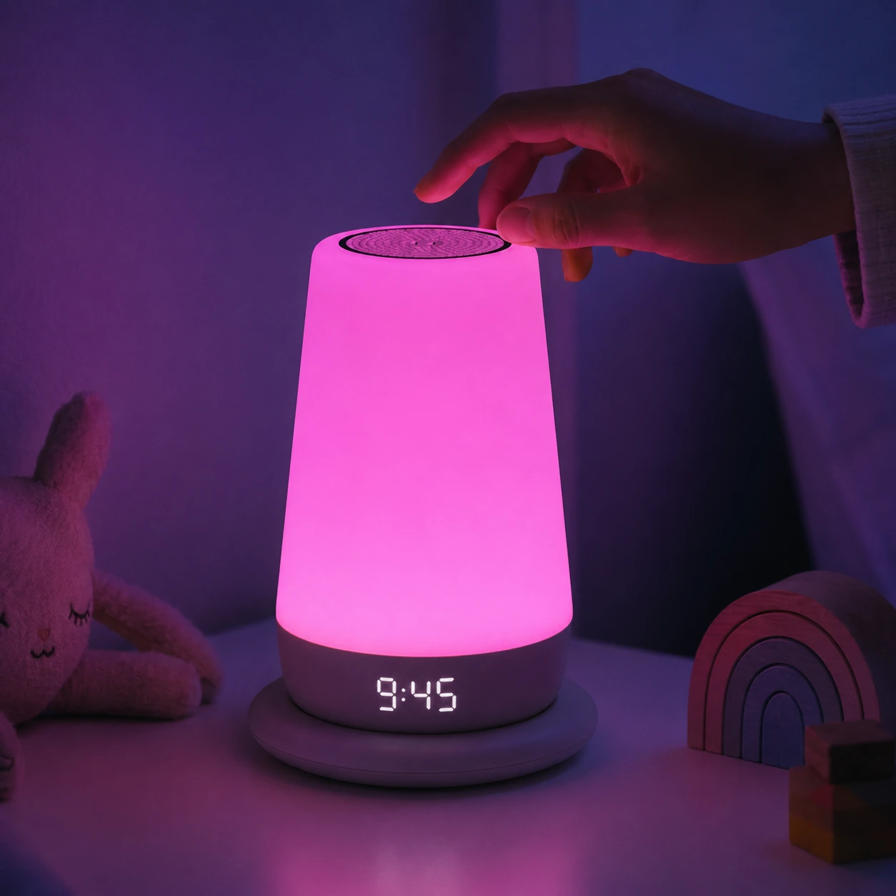 Hatch Rest+ 2nd Gen touch control with pink night light Hatch Rest+ 2nd Gen touch control with pink night light