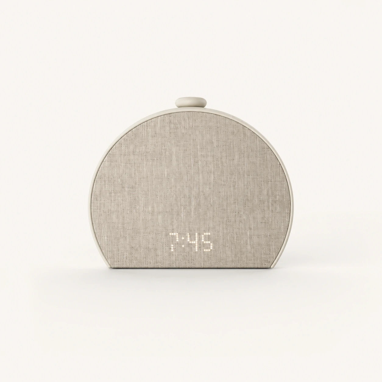 Hatch Restore 3 Smart Sunrise Alarm Clock shown in a neutral minimal product shot Hatch Restore 3 Smart Sunrise Alarm Clock shown in a neutral minimal product shot